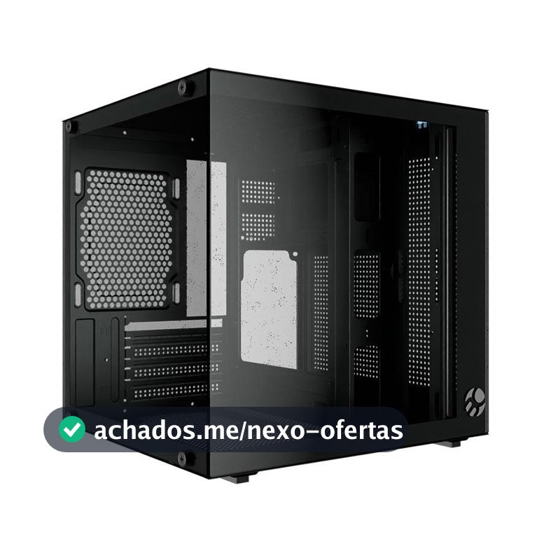 Gabinete Gamer Bluecase BG-066 Life, Mini-Tower, Lateral de Vidro, Preto, BG-066-LIFE-BK