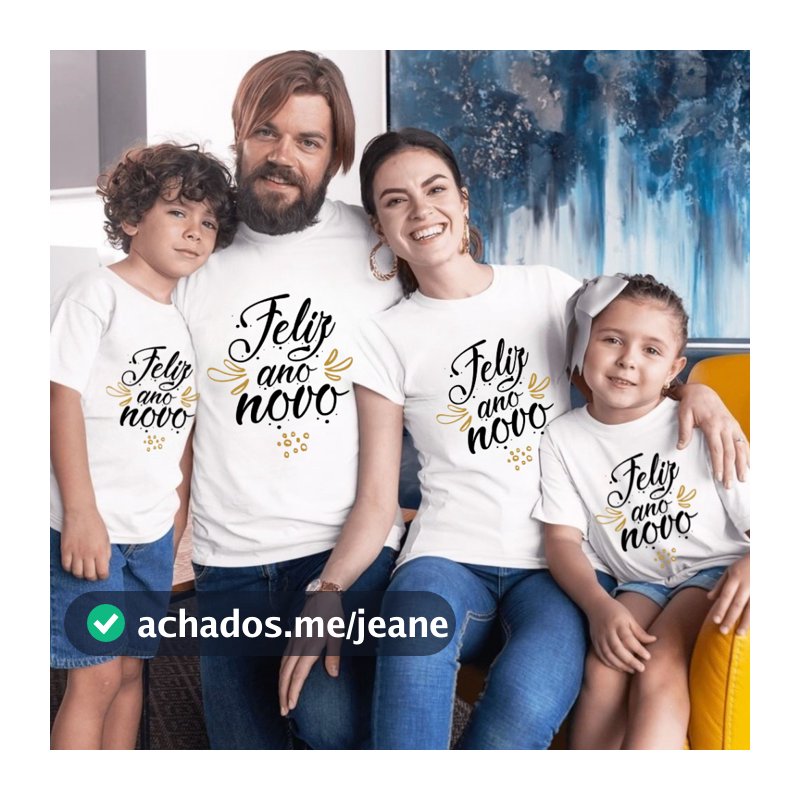 Camisetas De 100% Algodão Para O Ano Novo Estampa Para Família Feliz Ano Novo Com Gola Redonda Promoção