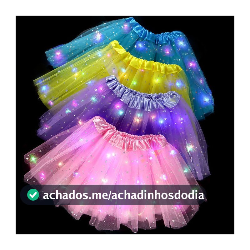 Fantasia Saia Tule COM e SEM LEDs P/festa Carnaval Bailarina e Fantasia - Diversos Modelos