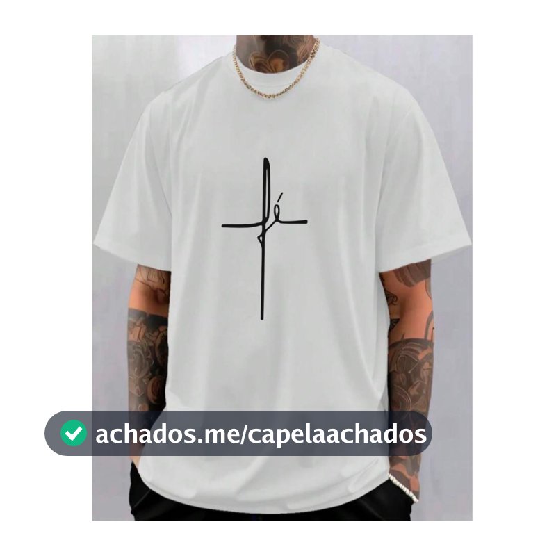 Camisa Camiseta Fé Masculino Feminino Casual 100% Algodão