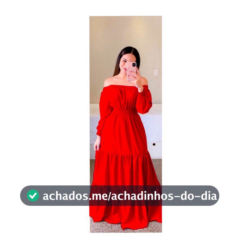 Vestido Longo Ombro a Ombro lastex Premium