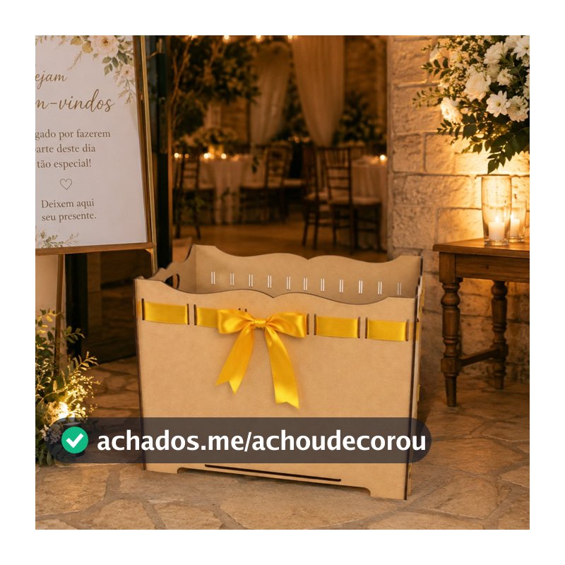 Caixa Cenográfica Porta Presentes MDF Premium