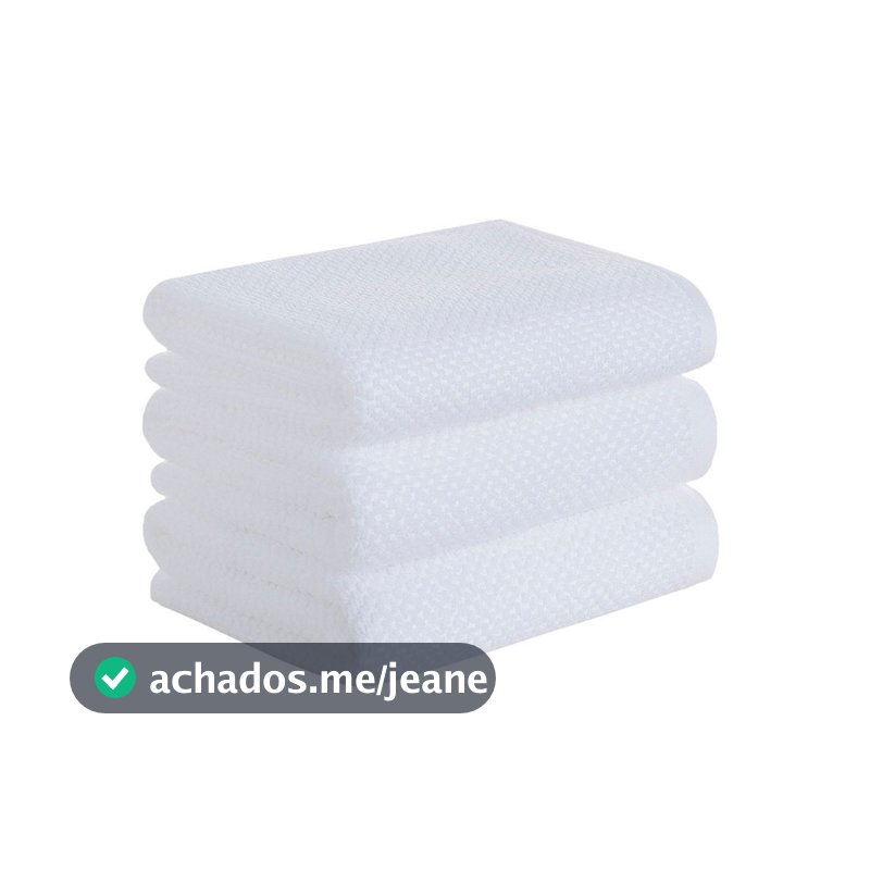 Jogo de Toalhas Buddemeyer Gourmet Quadriculado Pano de Copa Branco 3 peças