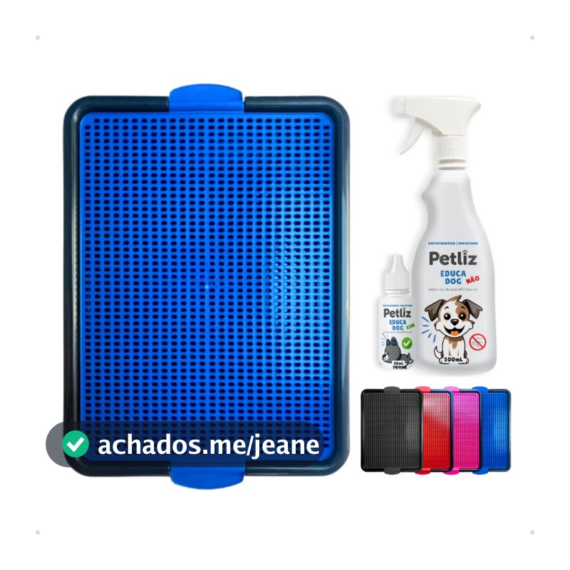 Kit Sanitário Lavável Banheiro para Cachorro + Adestrador Educador Educa Dog Xixi Sim e Não Petliz