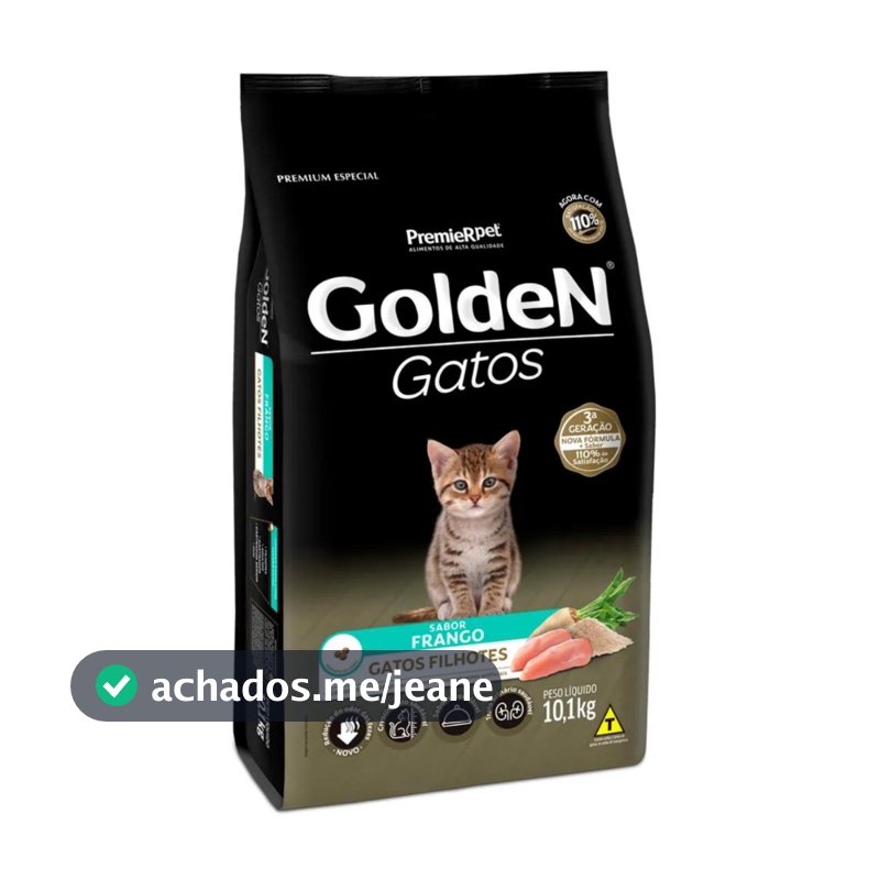 Ração Golden Gatos Filhotes Sabor Frango 10,1kg