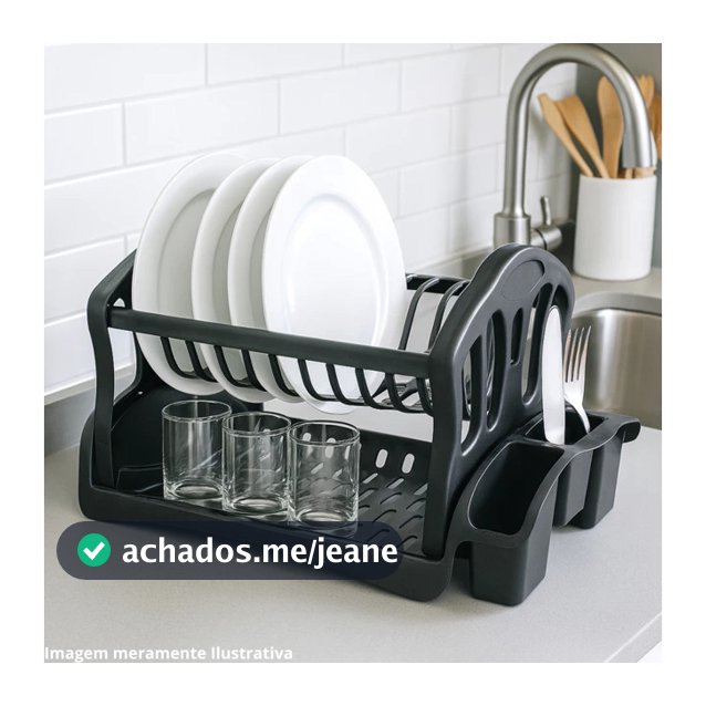 Escorredor De Louça Cozinha Prato Duplo Porta Talheres Preto, Rosa, Branco.
