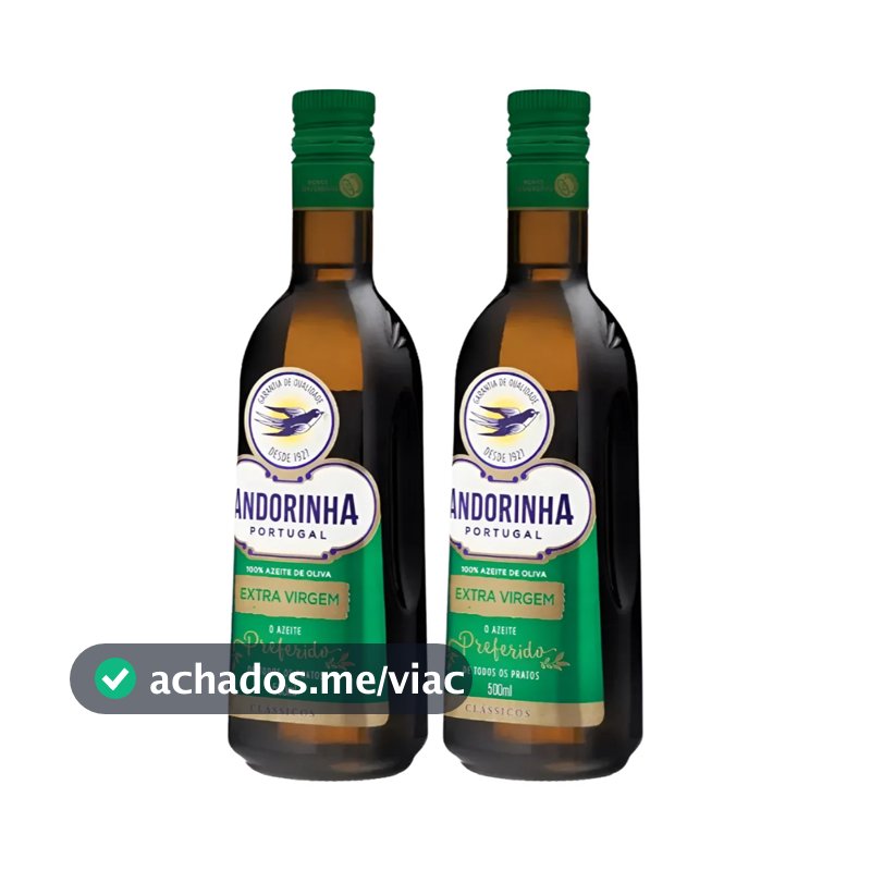 Kit Azeite De Oliva Extra Virgem Andorinha Vidro 500ml - 2 unidades