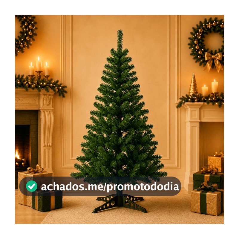 Árvore Pinheiro Canadense de Natal Tradicional 1,20m 120 Galhos Artificial