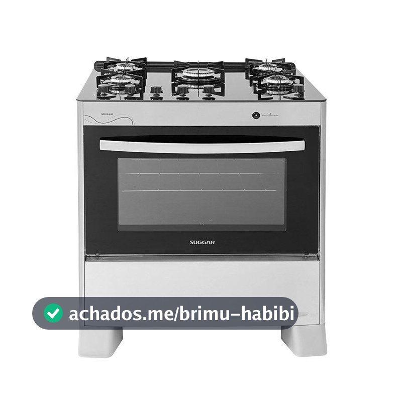 Fogão Suggar Neo Glass 5 Queimadores FGVNG510PRIX Prata Bivolt