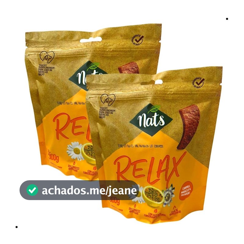 Kit 2 Bifinho Natrelax Nats p/ Cães 300g Cada