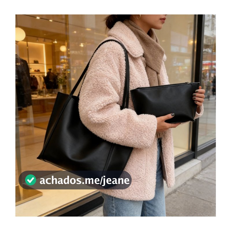Conjunto de bolsa retrô de grande capacidade 2 peças novo estilomoda retrô bolsa de ombro