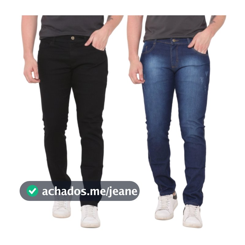 Kit 2 Calças Jeans Masculina C/ Lycra Elastano Promoçao Queima De Estoque Envio Imediato