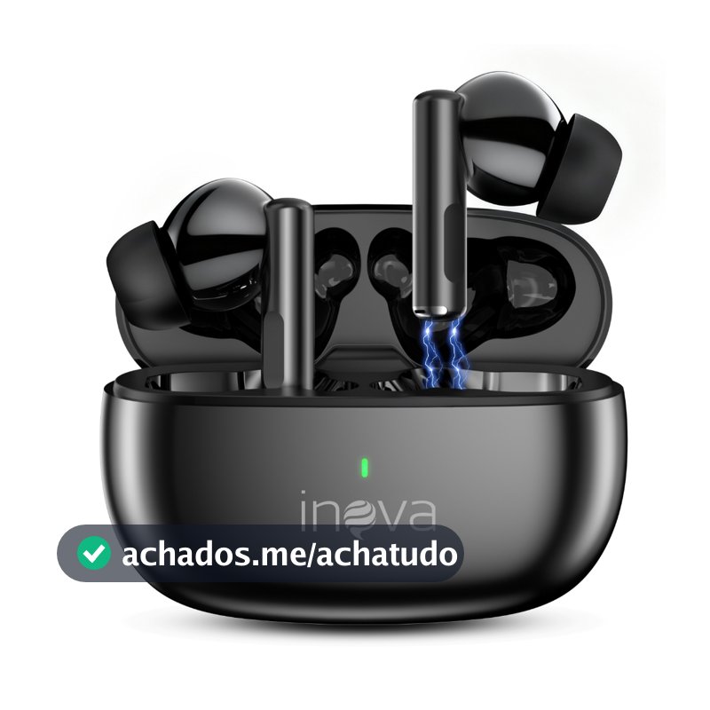 INOVA fone sem fio bluetooth original fone iphone e Android sem fio headset gamer earpods microfone