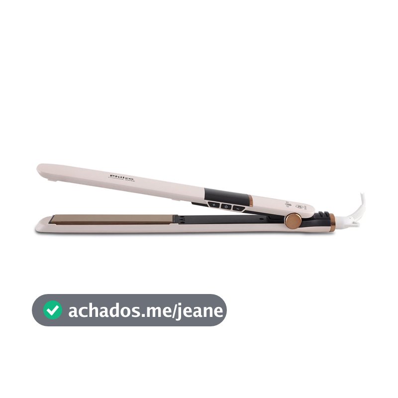Prancha de Cabelo Philco Titanium Chrome Rose Bivolt PPR10