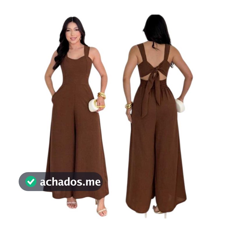 Macacão Feminino para Festa Social Pantalona Bojo Crepe Duna P ao GG Plus Size Até 46 Envio Imediato