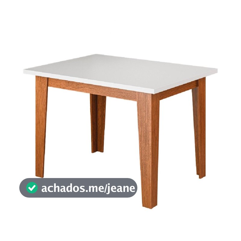 Mesa para Sala de Jantar 1,20m Miami Madeirado/Off White Dobuê
