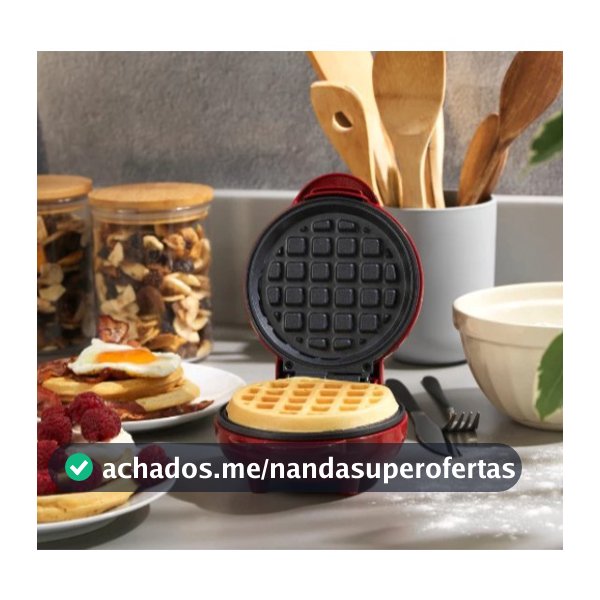 Mini Máquina de Waffles Elétrica Portátil Casa Cozinha Fazer Waffle Panquecas Automático  110V- 220V