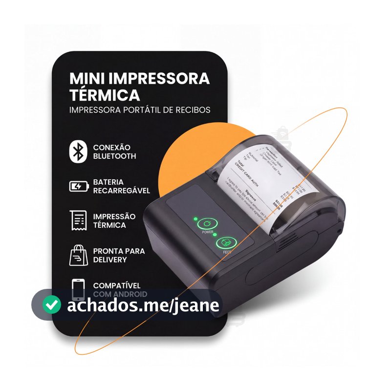 Impressora Termica Bluetooth 58mm Mini Portatil Para Delivery iFood PDV Recibos Android