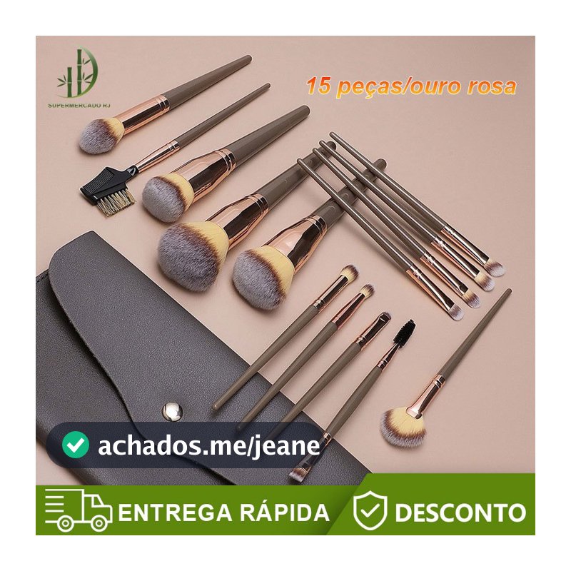 Conjunto De Pincéis Maquiagem Profissionais Ferramenta de Uso Completo Para Sombra De Maquiagem / Base / Contor