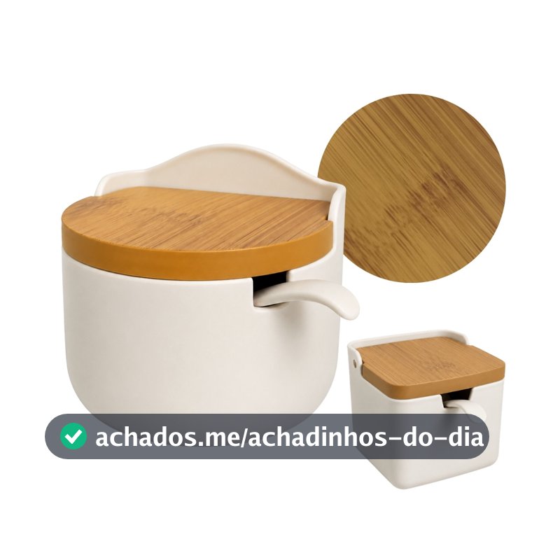 Porta Temperos Saleiro Premium em Plástico Resistente com Colher Inclusa