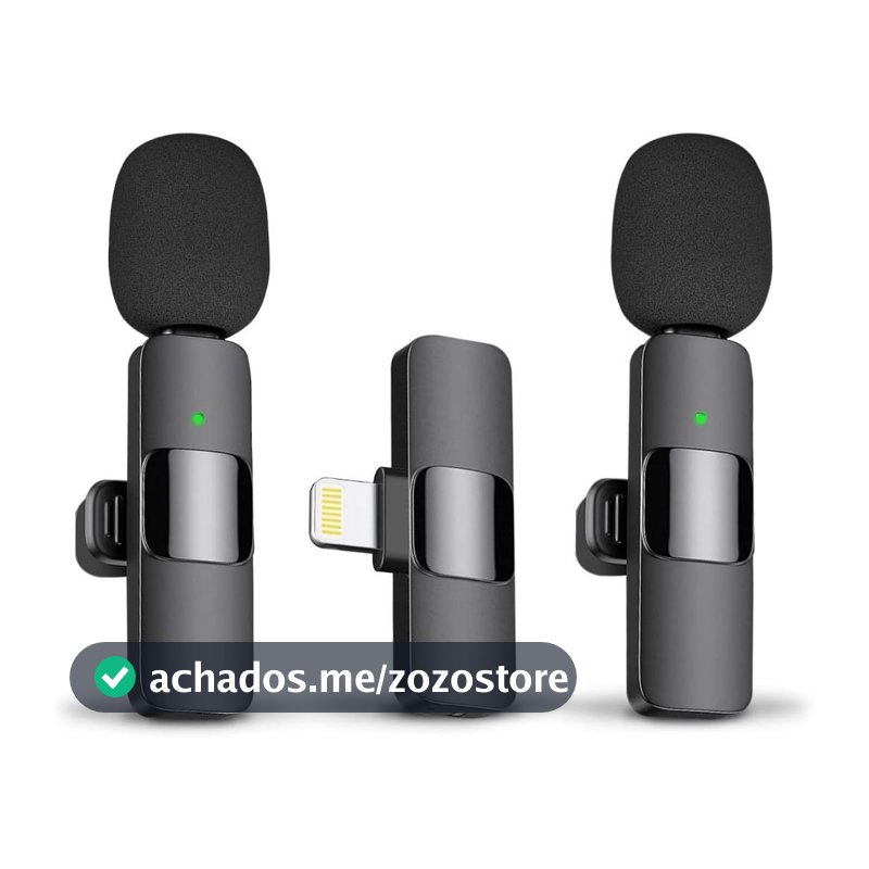 Microfone Celular Lapela  Sem Fio Iphone Profissional Karaokê1/ 2 Microfone Para Celular Condensador