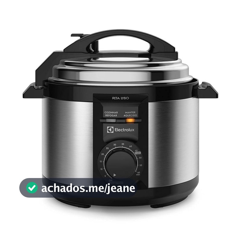 Panela de Pressão Elétrica Electrolux por Rita Lobo 3L Preta Efficient c/ Timer (PCE15)