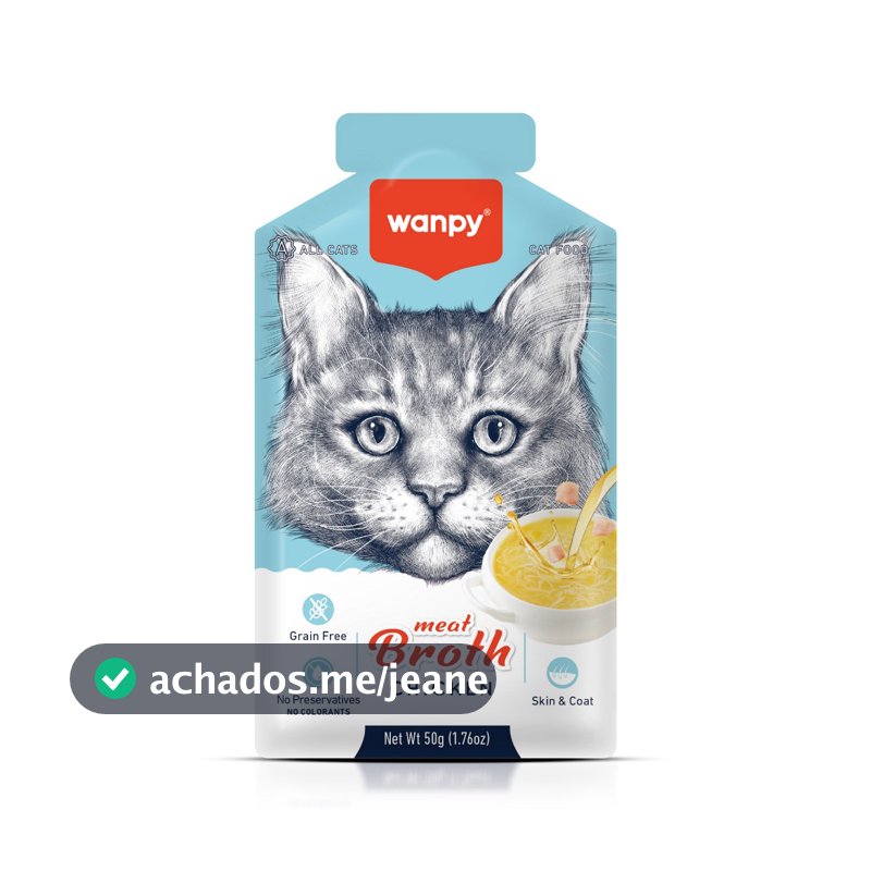 Truly Wanpy Petisco Sopa para Gatos Sabor Frango 50g