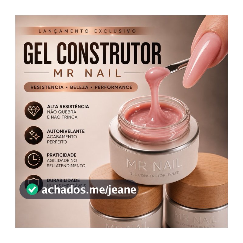 Gel Construtor Premium Alta Durabilidade para Alongamento de Unhas UV/LED Sun - MR NAIL