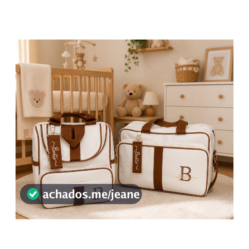 Kit maternidade caramelo - off white Luxo