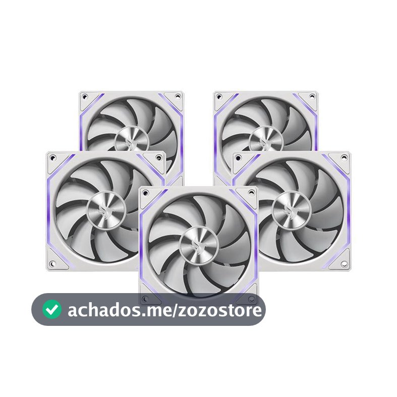Kit Ventoinha Pichau Ventus NX, ARGB, 5x120mm, Branco, PCH-VTNX5-WH01