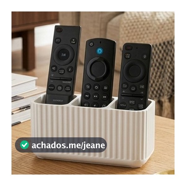 Porta Controle Remoto Decorativo Organizador de Mesa para Sala  Quarto  TV Ar Condicionado Rack Estante