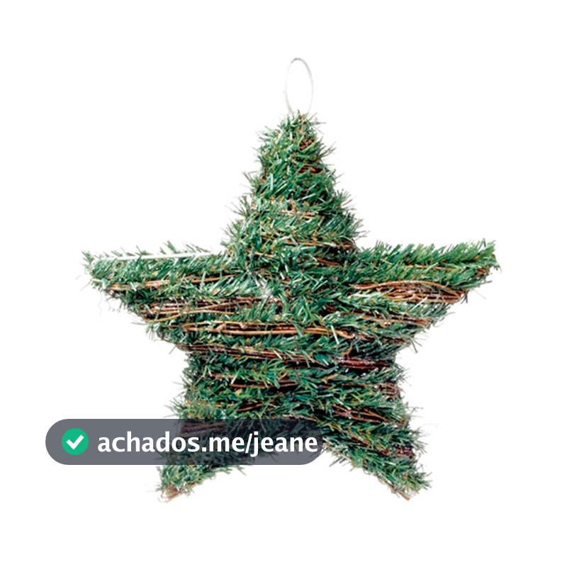 Enfeite Decorativo de Natal - Estrela de Rattan - 25cm - 1 unidade - Cromus - Rizzo