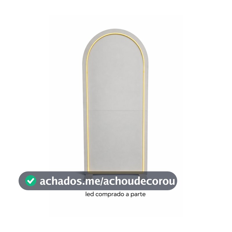 Painel Oval LED Vazado MDF Cru e Pintado Desmontável Pegue e Monte Decoração de Festas Aniversário