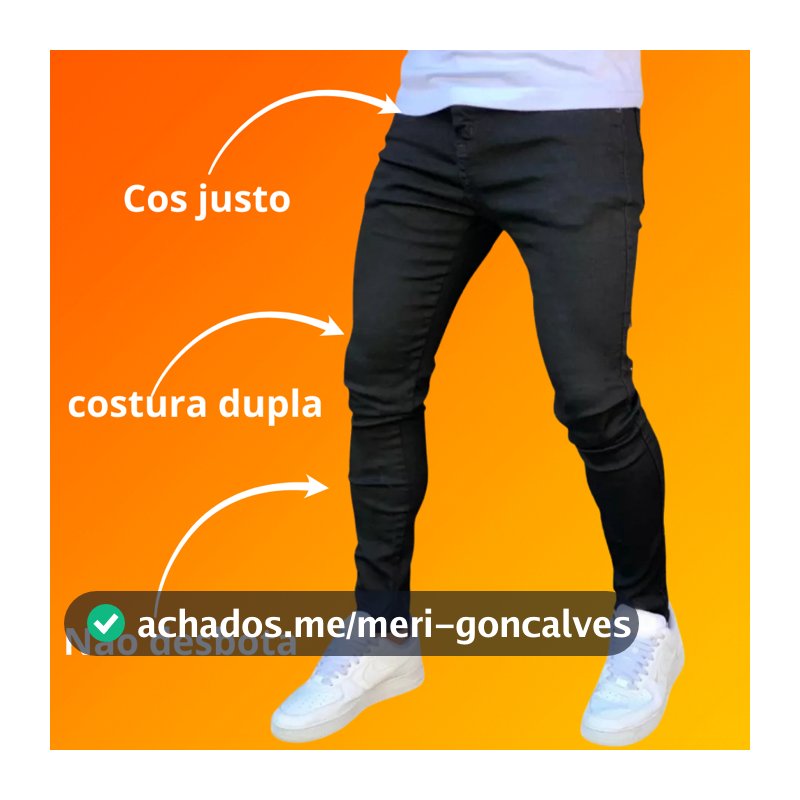 Calça jeans masculina skinny tradicional estica muito frete gratis