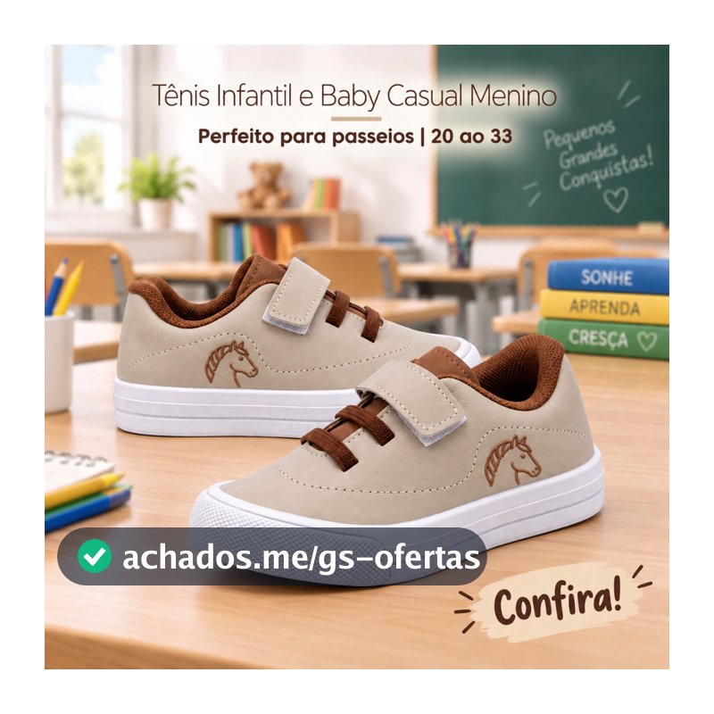 Tenis Velcro De Menino Infantil