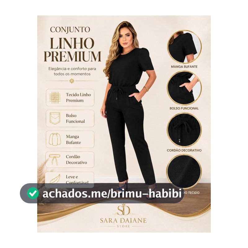 Conjunto Feminino Linho Calça e Blusa Estilo Social Casual Confortavel cores de Verão Scrub