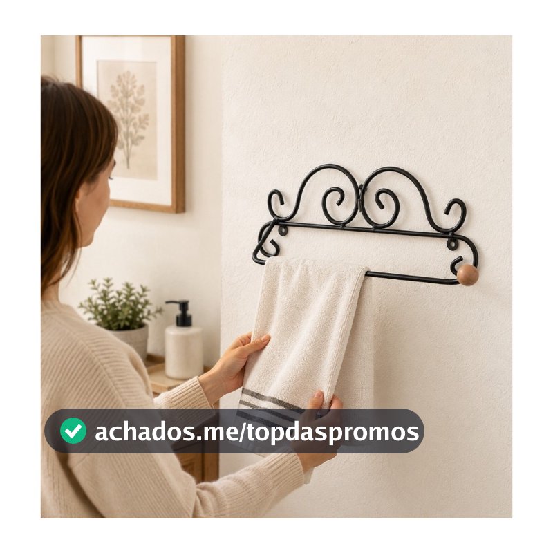 Suporte Papel Toalha Colonial Ferro Rústico Para Cozinha Escritórios Banheiros