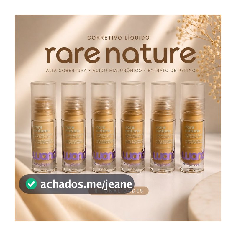 CORRETIVO WONDER Líquido Ruby Rose Rare Nature Cobertura para Olheiras Ácido Hialurônico e Pepino 7g