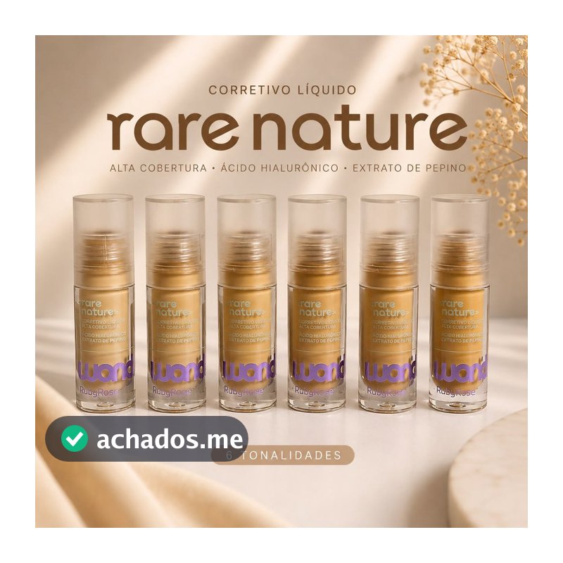 CORRETIVO WONDER Líquido Ruby Rose Rare Nature Cobertura para Olheiras Ácido Hialurônico e Pepino 7g