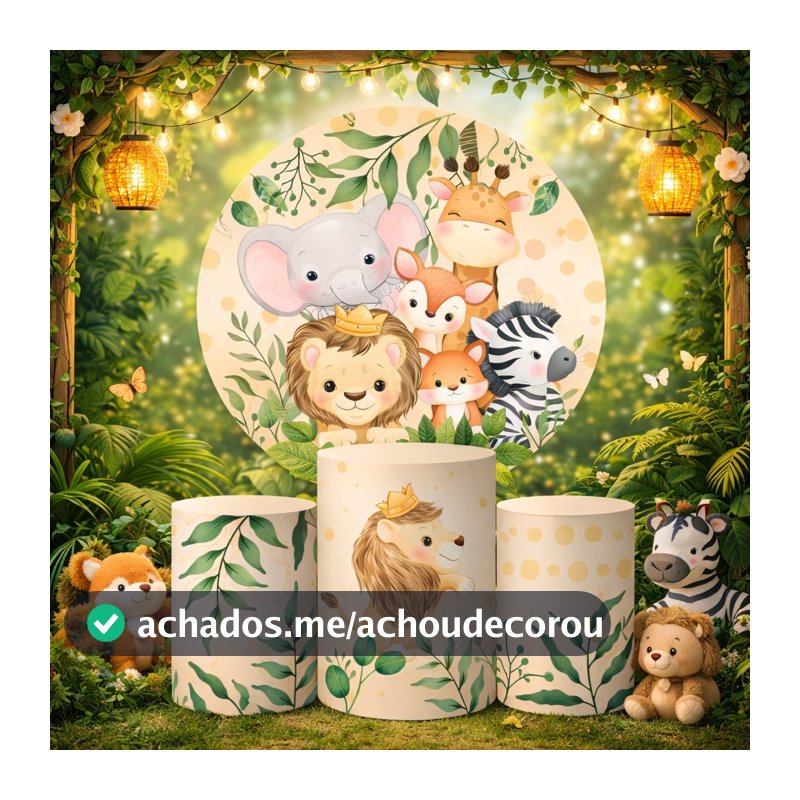 Trio Capas Cilindros + Painel Safari Baby Veste Fácil