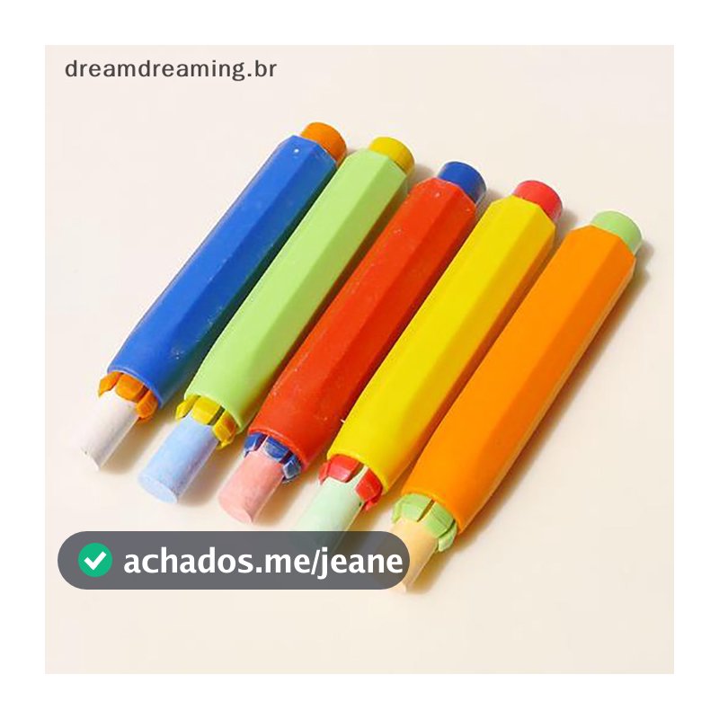 Novo 5pcs Saúde Porta Giz Não-Tóxico Colorido Limpo Ensino Hold .
