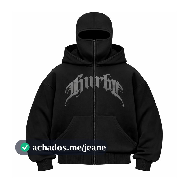 Moletom Masculino Balaclava Hurde Streetwear oversized inverno