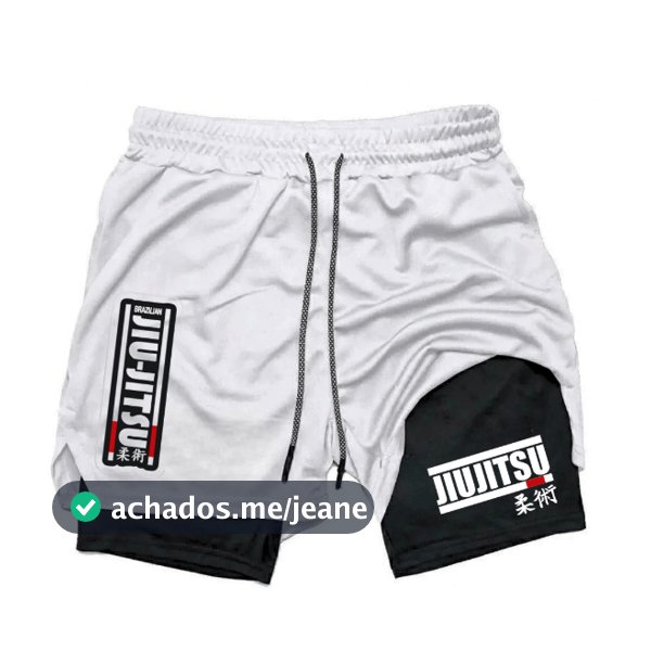 Bermuda para Jiujitsu de Compressão 2 em 1 Masculino
