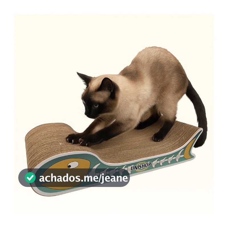 Arranhador de Papelão Para Gatos Peixe Formato Peixinho Cama Gato Unishop