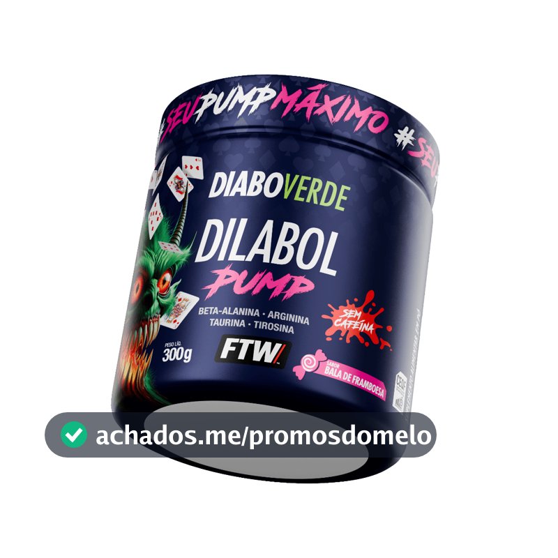 Pré Treino Dilabol Pump Pote 300g Pré Treino Sem Cafeína - FTW