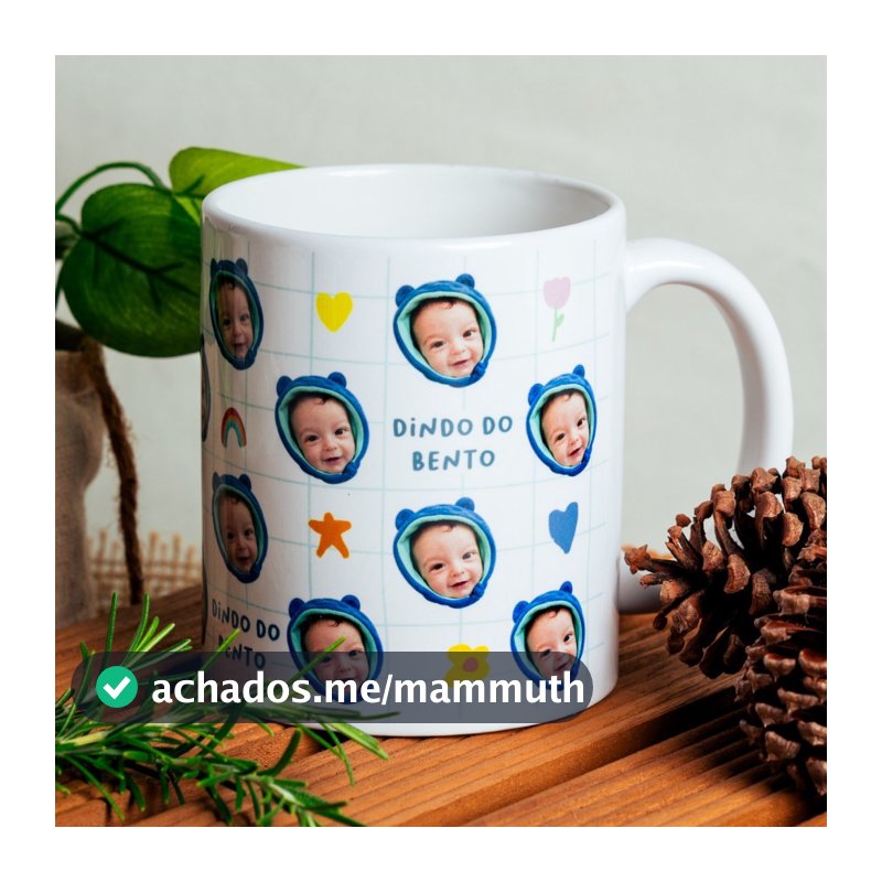 Caneca Personalizada com Foto 325ml | Presente para Mães, Pais, Avós e Dindos | Porcelana Premium