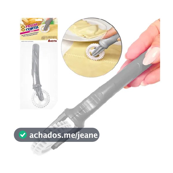 Carretilha Corta e Fecha Massas Pastel Risole Prático Plástico Keita