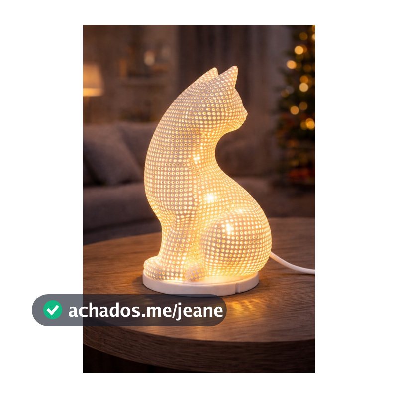 Luminária Gato 3D LED Decorativa – Presente Perfeito Para Quem Ama Gatos