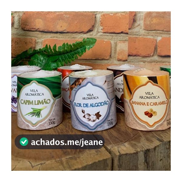 Vela Aromática 130g Longa Duração - Diversos Aromas