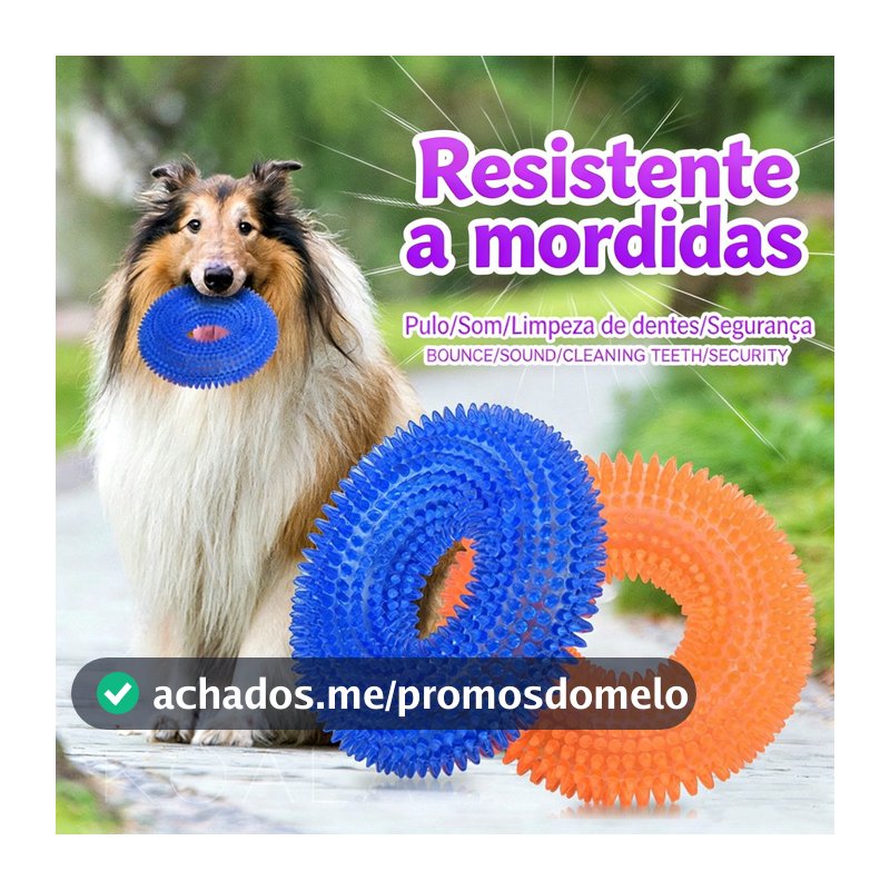 Mordedor Resistente Para Cachorro Brinquedos Para Cachorro Grande Brinquedos Para Cachorro Pequeno Argola Espinhos Pet